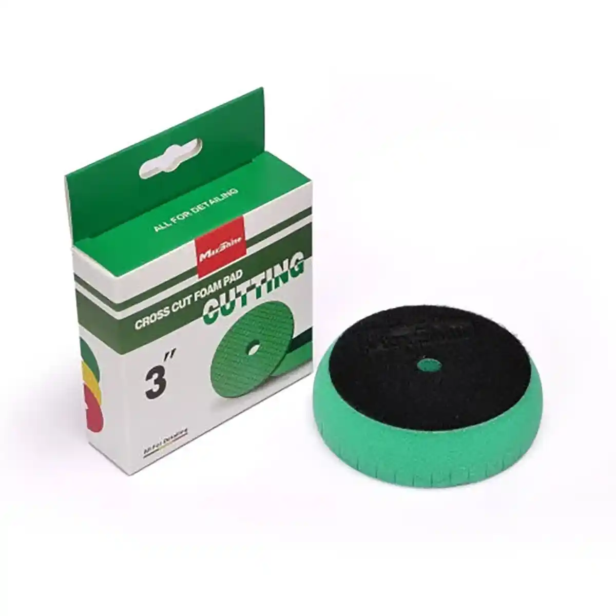 Maxshine Cross Cut Foam Pad 3 Inch Green Cutting Foam Pad
